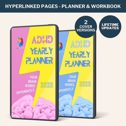 ADHD YEARLY PLANNER 2025 - Digital Version