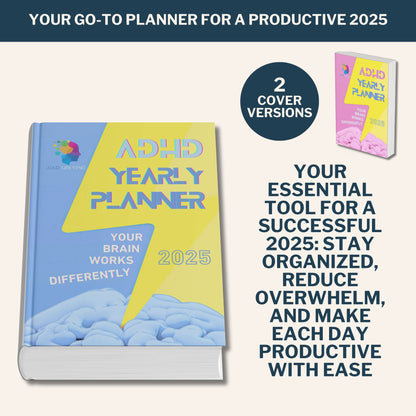 ADHD YEARLY PLANNER 2025 - Printable Versions