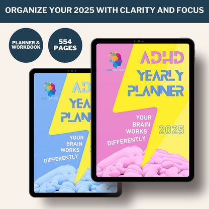 ADHD YEARLY PLANNER 2025 - Digital Version