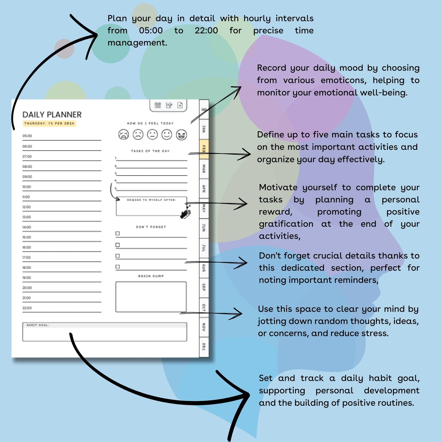 ADHD YEARLY PLANNER - Digital Version