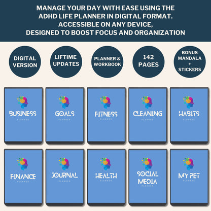 ADHD LIFE PLANNER - Digital Version