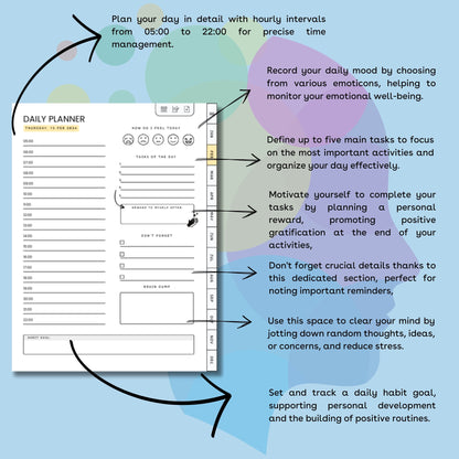 ADHD YEARLY PLANNER 2024 - Printable Version - Planner Stampabile - ADHD Life Sync | Tools and Resources for Brains That Work Differently