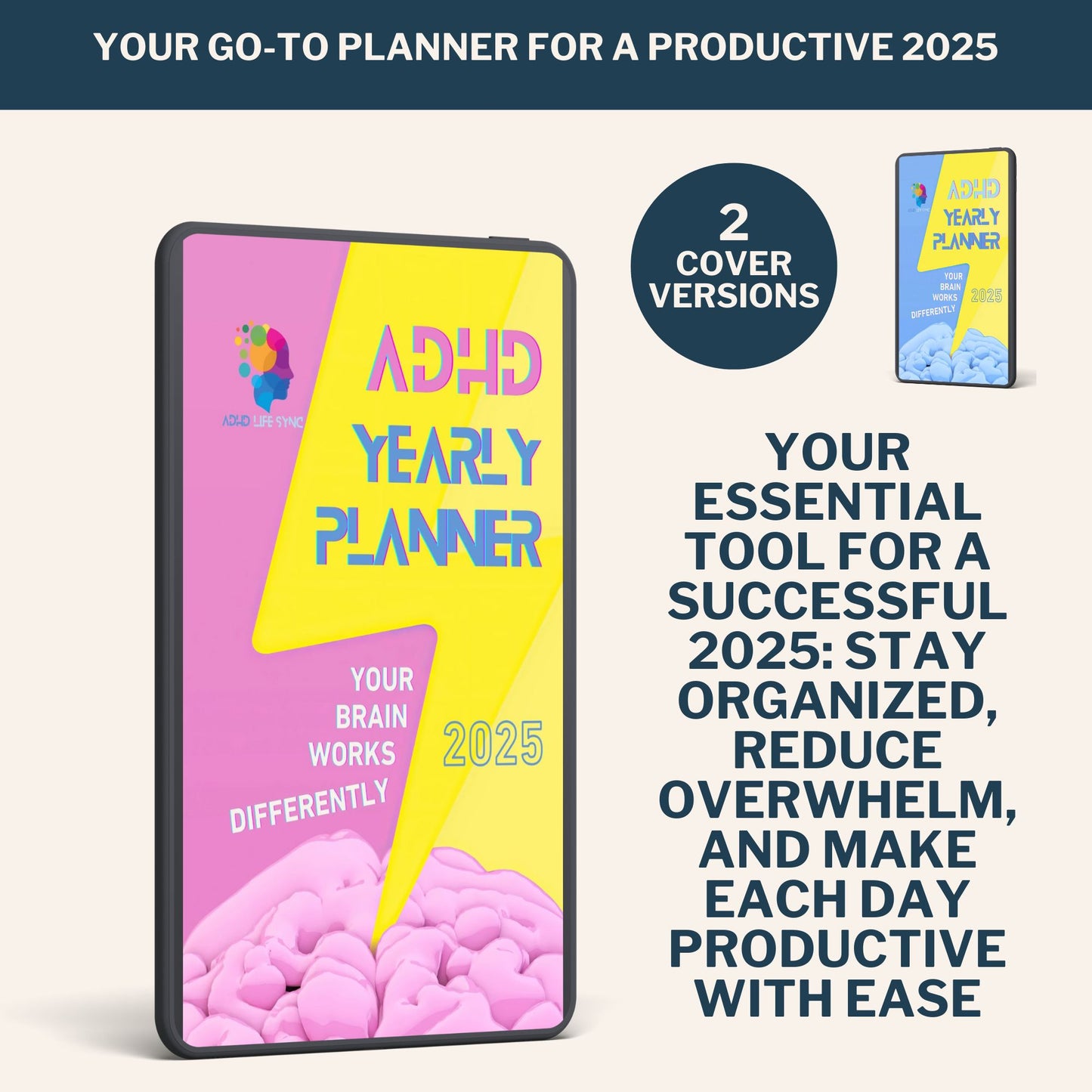 ADHD YEARLY PLANNER 2025 - Digital Version